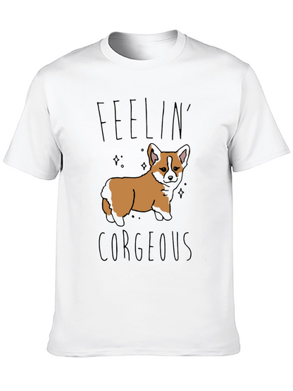 Feelin Corgeous Dog Graphic T-Shirt