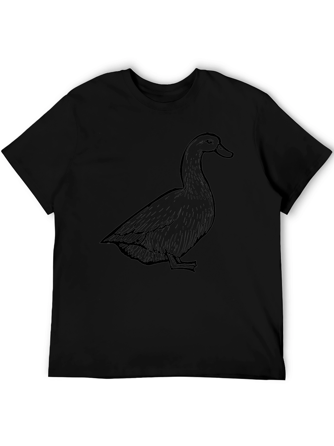 Duck Graphic Tee - Casual Black T-Shirt