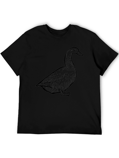 Duck Graphic Tee - Casual Black T-Shirt