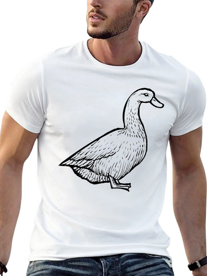 Duck Graphic Tee - Casual Black T-Shirt