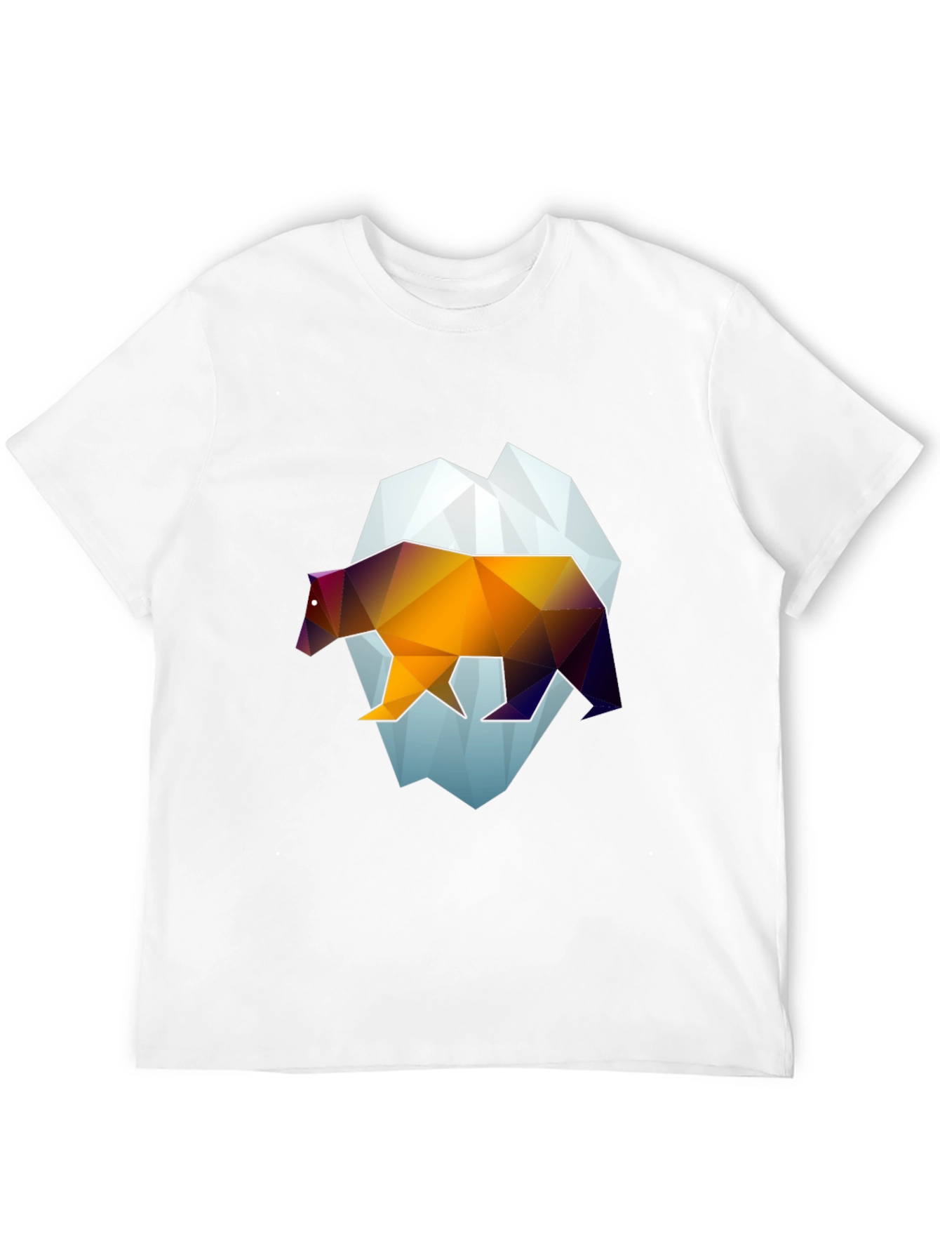 Geometric Bear Graphic Tee - Modern Black T-Shirt