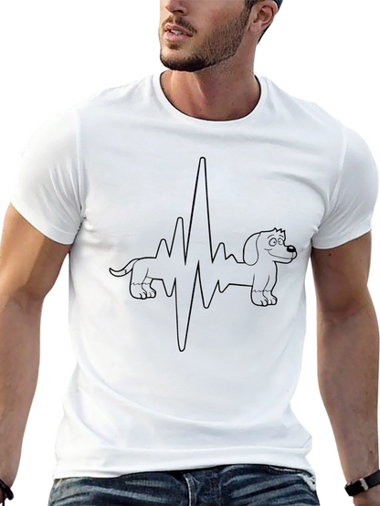 Dachshund Heartbeat T-Shirt - Cute Dog Lover Tee