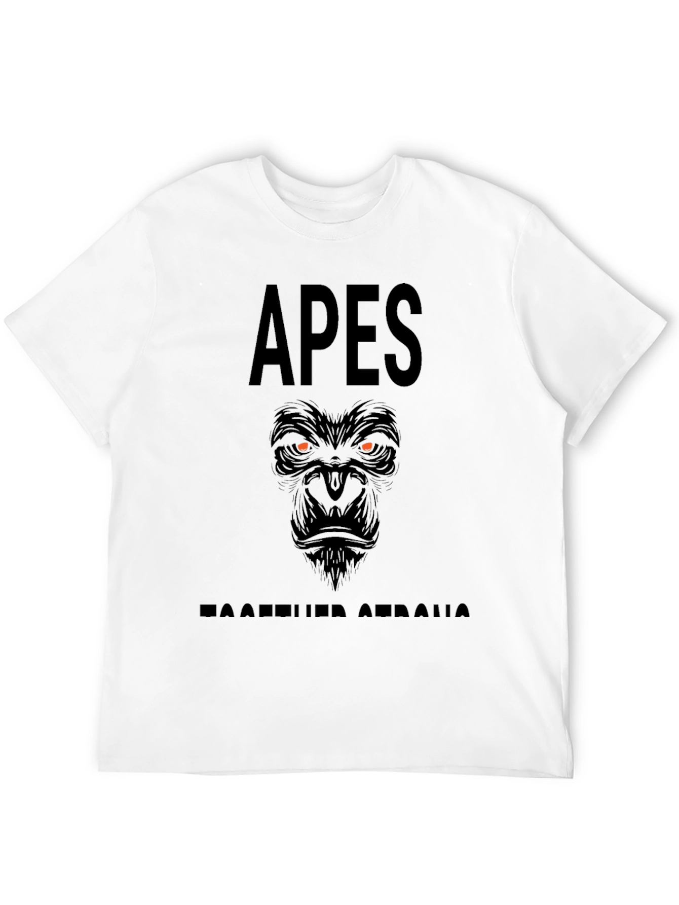 Apes Together Strong Graphic Tee - Black Crew Neck