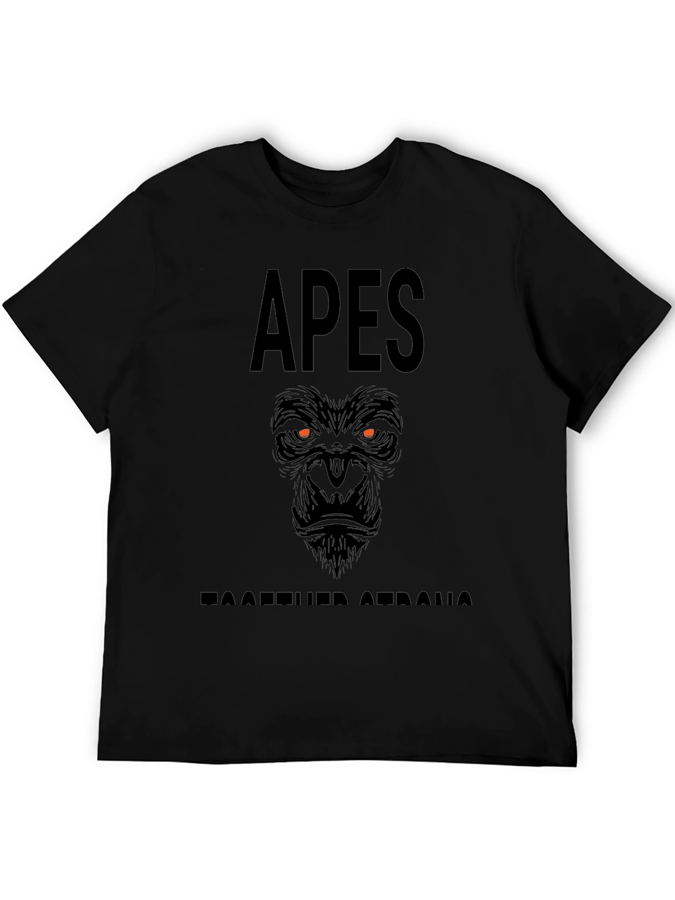 Apes Together Strong Graphic Tee - Black Crew Neck