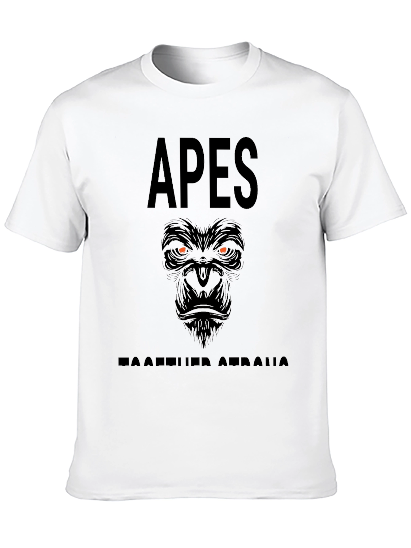 Apes Together Strong Graphic Tee - Black Crew Neck