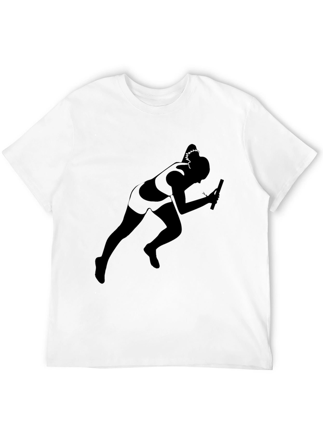 Runner Silhouette T-Shirt - Black Cotton Tee