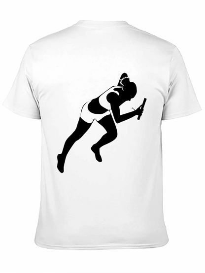 Runner Silhouette T-Shirt - Black Cotton Tee