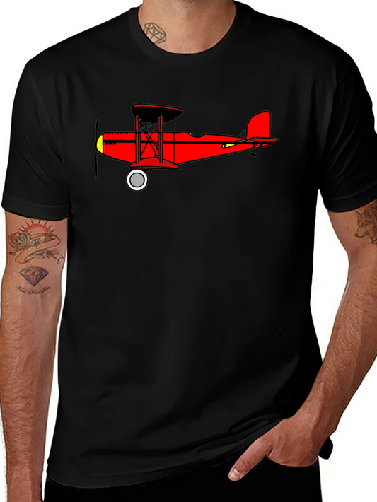 Vintage Biplane Graphic Tee - Classic Aviation Style