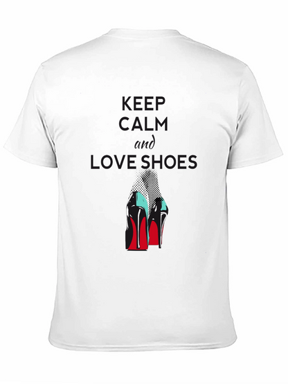 Keep Calm and Love Shoes Black T-Shirt