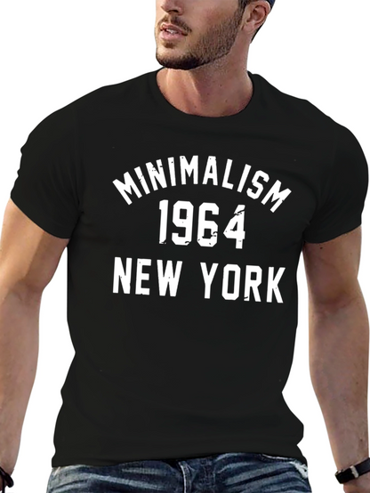 Minimalism 1964 New York Black Graphic T-Shirt
