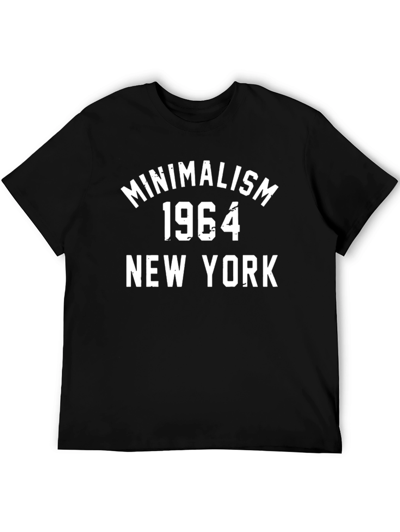 Minimalism 1964 New York Black Graphic T-Shirt