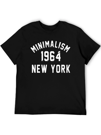 Minimalism 1964 New York Black Graphic T-Shirt