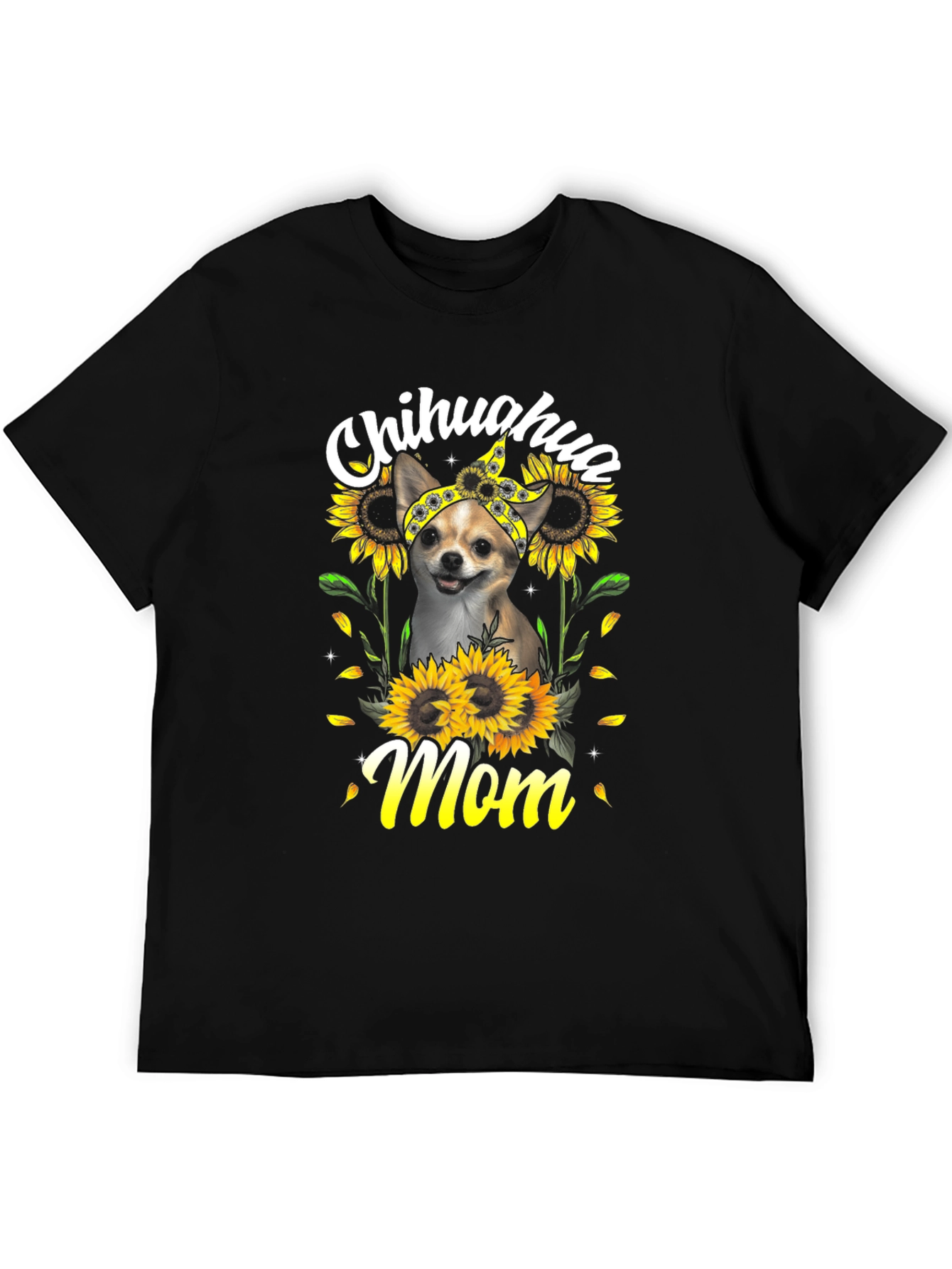 Chihuahua Mom Sunflower T-Shirt