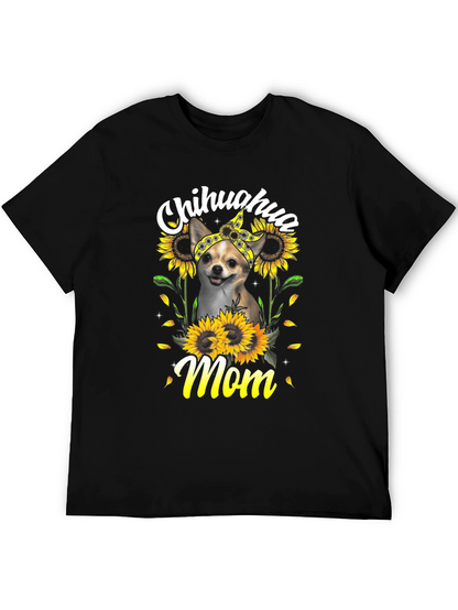 Chihuahua Mom Sunflower T-Shirt