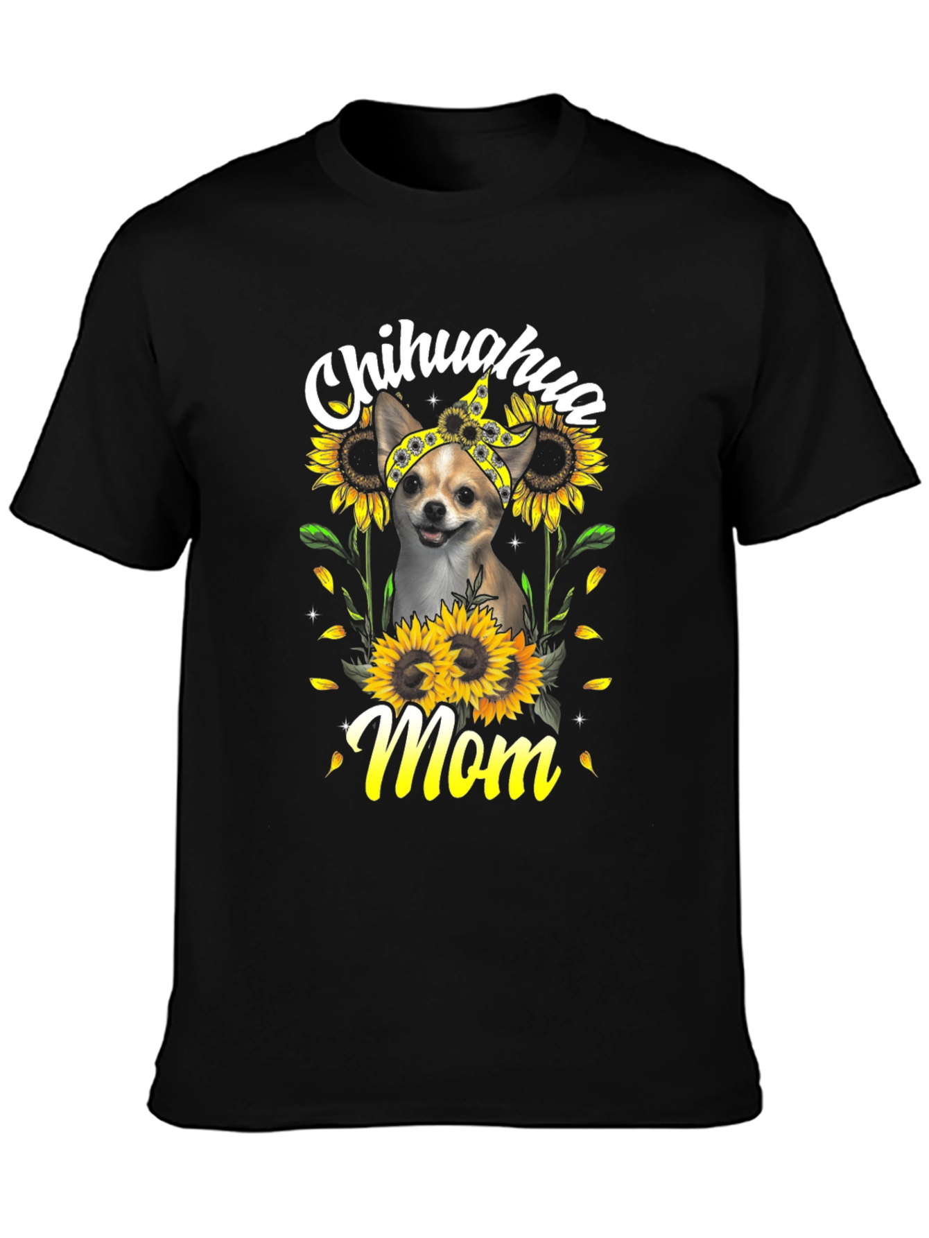 Chihuahua Mom Sunflower T-Shirt
