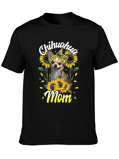 Chihuahua Mom Sunflower T-Shirt