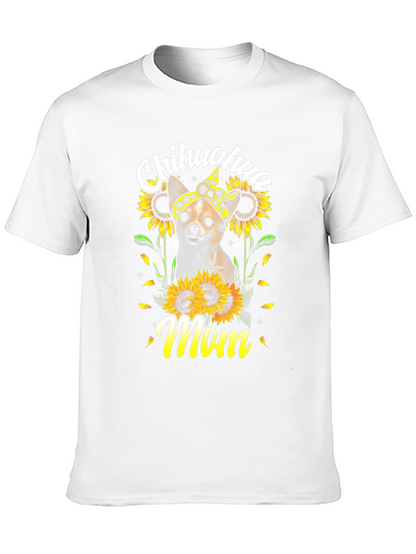 Chihuahua Mom Sunflower T-Shirt