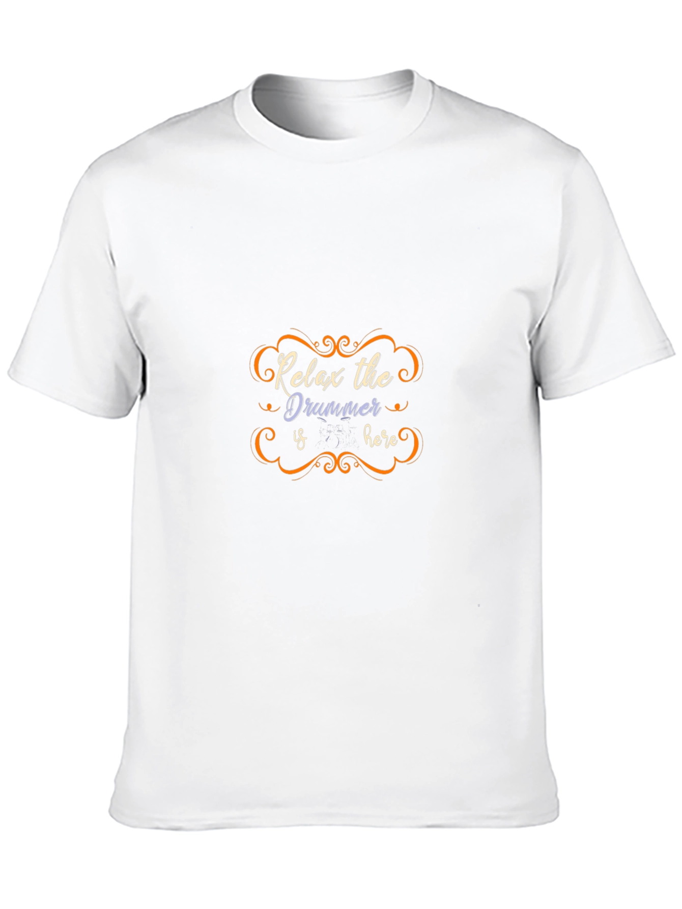 Relax the Drummer Is Here Black T-Shirt