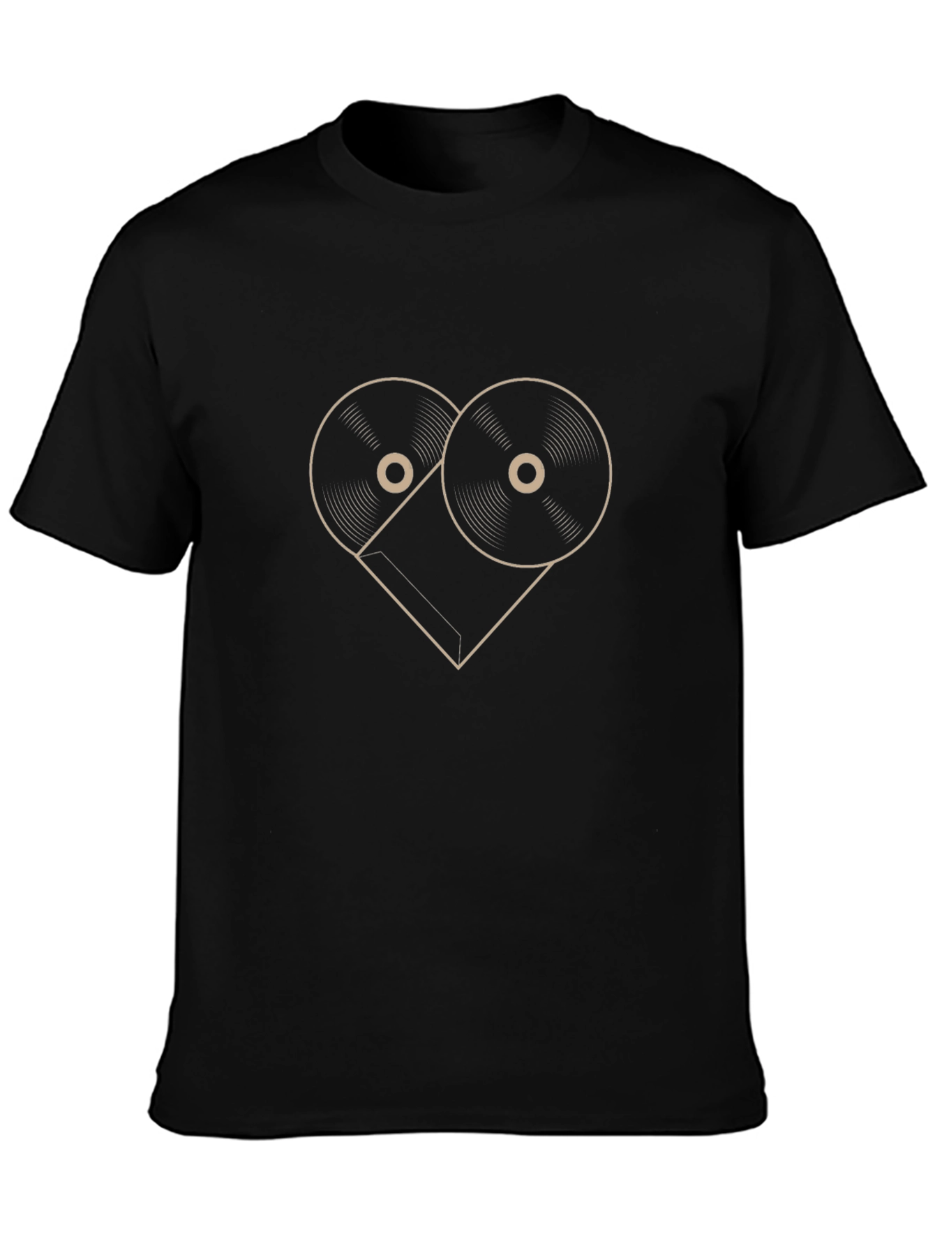 Vinyl Heartbeat Mens Graphic Tee