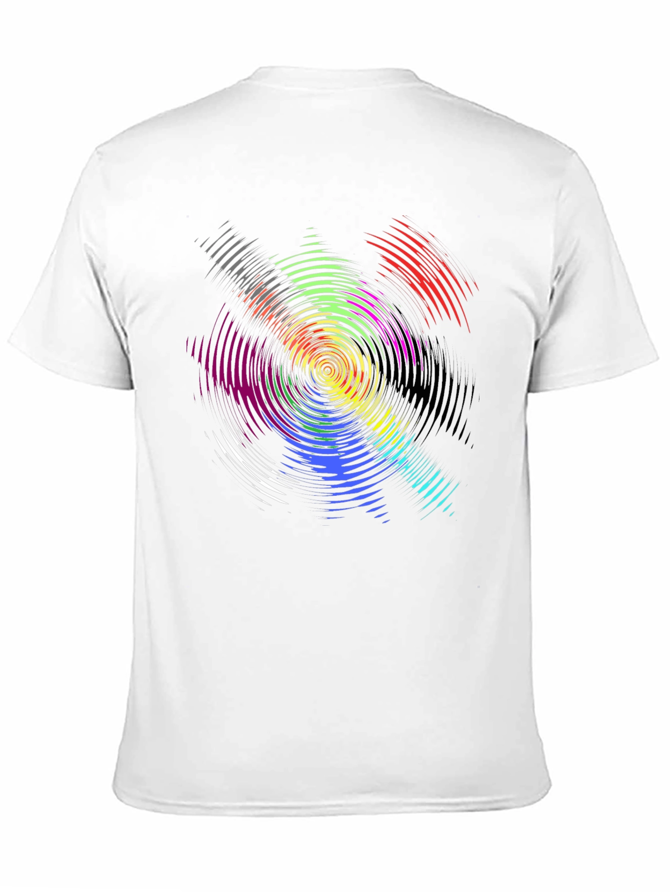 Psychedelic Swirl Graphic T-Shirt - Black