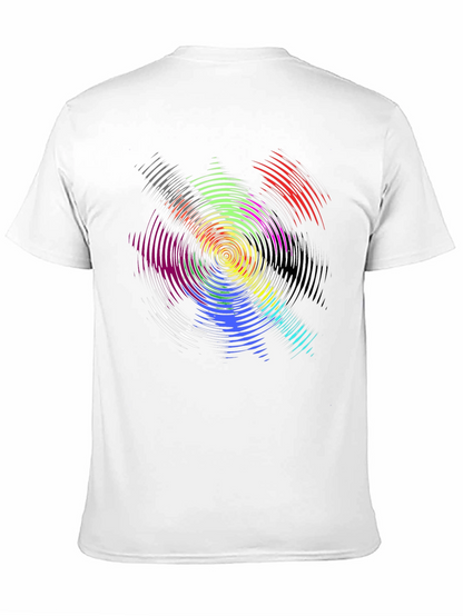 Psychedelic Swirl Graphic T-Shirt - Black