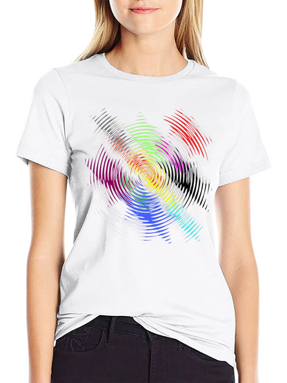 Psychedelic Swirl Graphic T-Shirt - Black