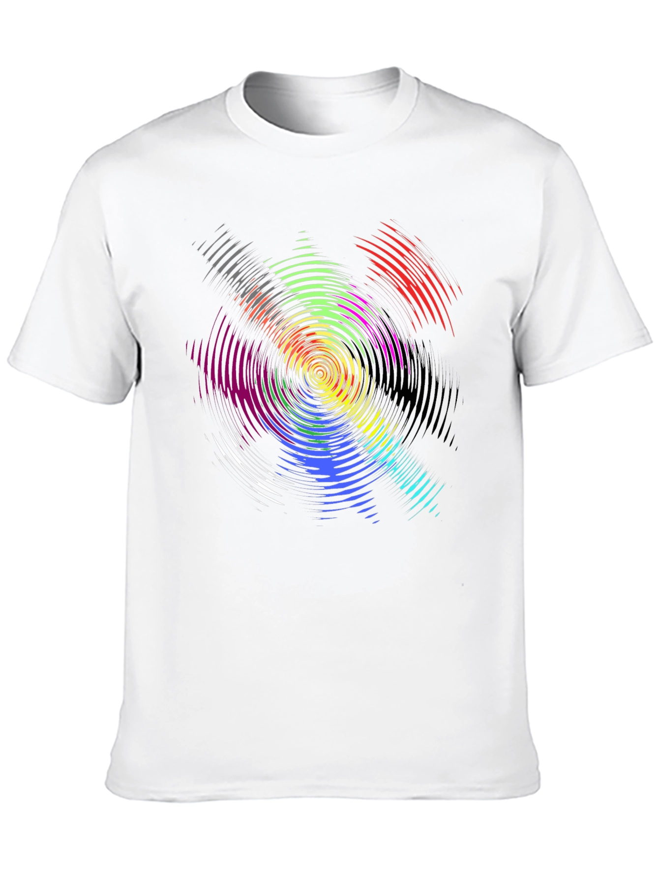 Psychedelic Swirl Graphic T-Shirt - Black