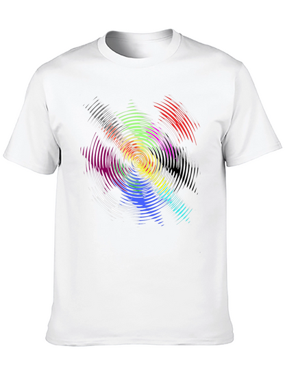 Psychedelic Swirl Graphic T-Shirt - Black