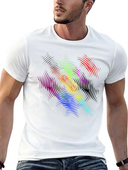 Psychedelic Swirl Graphic T-Shirt - Black