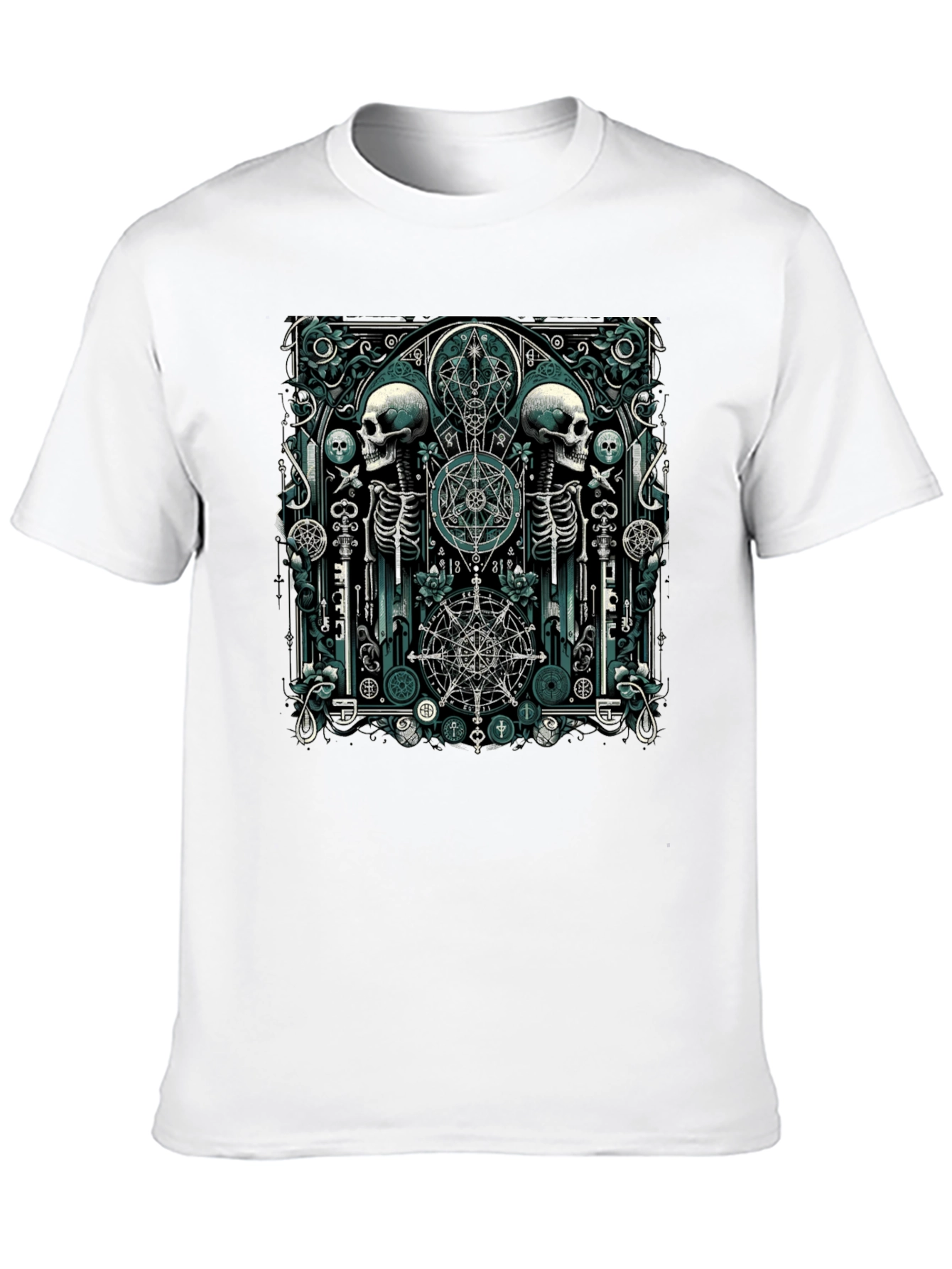 Gothic Skeleton T-Shirt - Occult Design