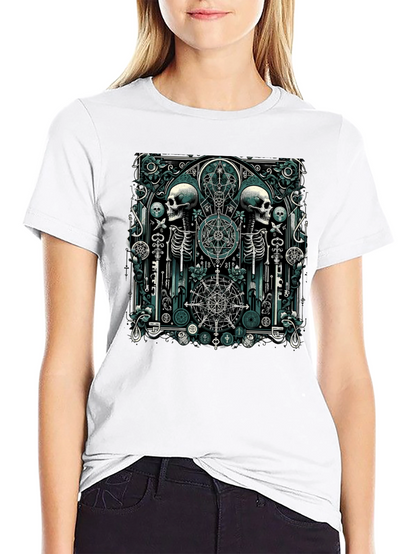 Gothic Skeleton T-Shirt - Occult Design