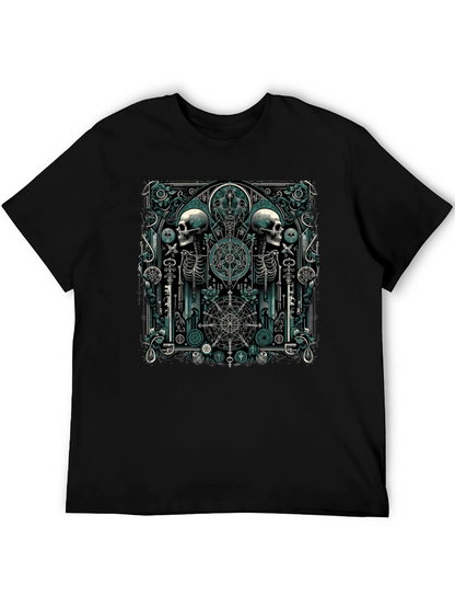 Gothic Skeleton T-Shirt - Occult Design
