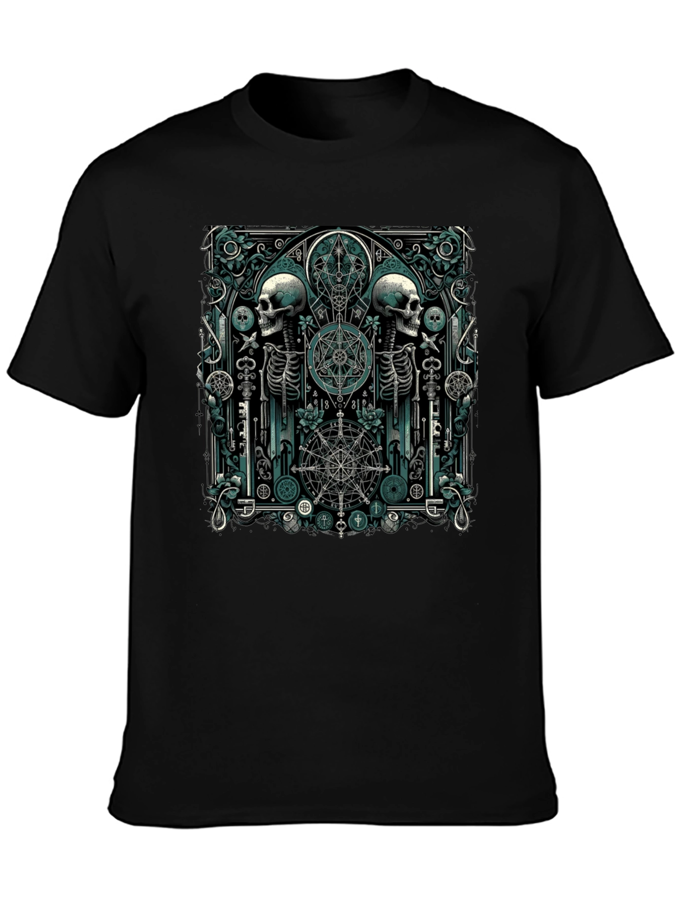Gothic Skeleton T-Shirt - Occult Design