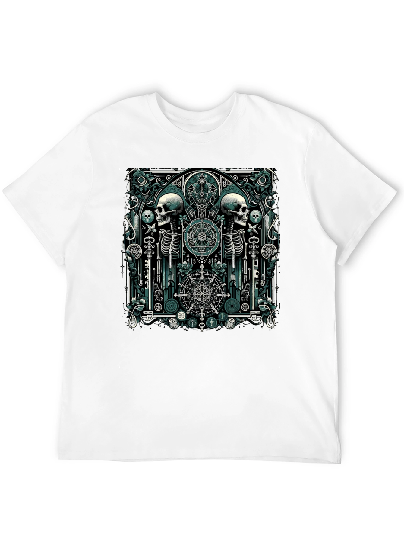 Gothic Skeleton T-Shirt - Occult Design