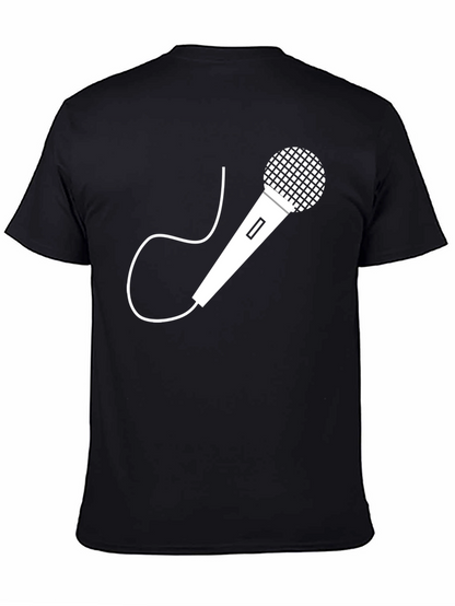 Microphone Graphic T-Shirt - Classic Black Tee