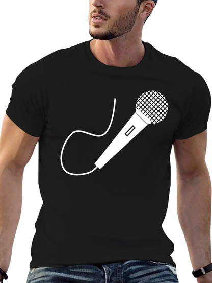 Microphone Graphic T-Shirt - Classic Black Tee