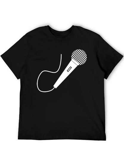 Microphone Graphic T-Shirt - Classic Black Tee