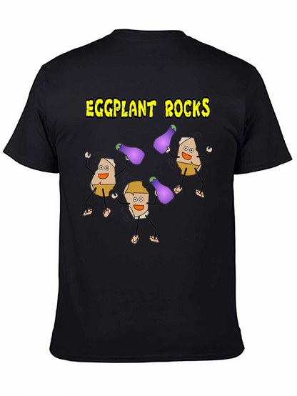 Eggplant Rocks T-Shirt - Quirky Graphic Tee