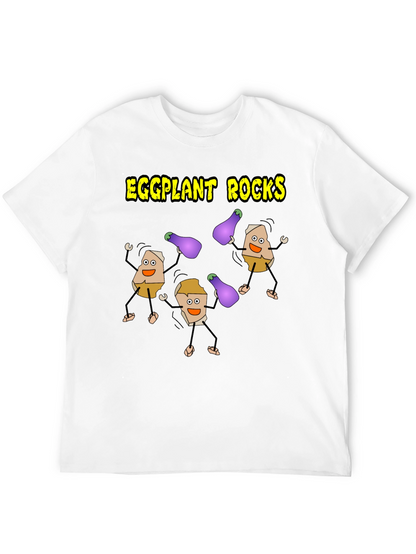 Eggplant Rocks T-Shirt - Quirky Graphic Tee