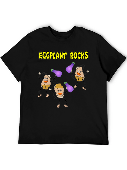 Eggplant Rocks T-Shirt - Quirky Graphic Tee