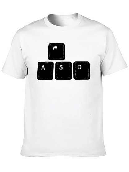 Gamer Keyboard WASD T-Shirt - Black Cotton Tee