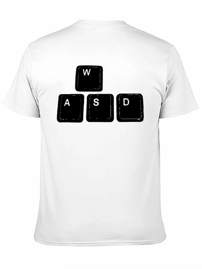 Gamer Keyboard WASD T-Shirt - Black Cotton Tee