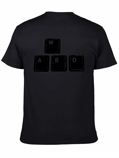 Gamer Keyboard WASD T-Shirt - Black Cotton Tee