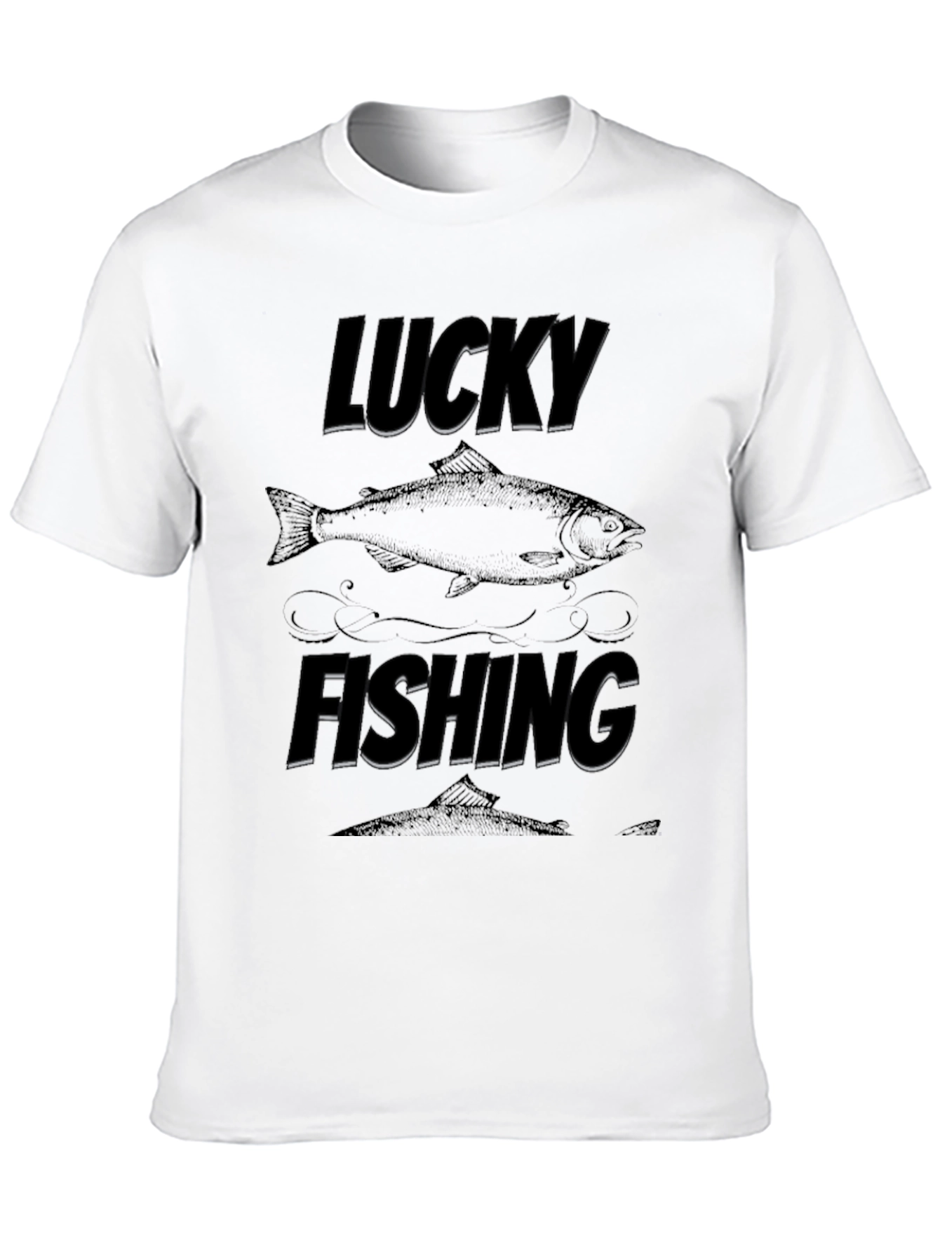 Lucky Fishing Graphic T-Shirt