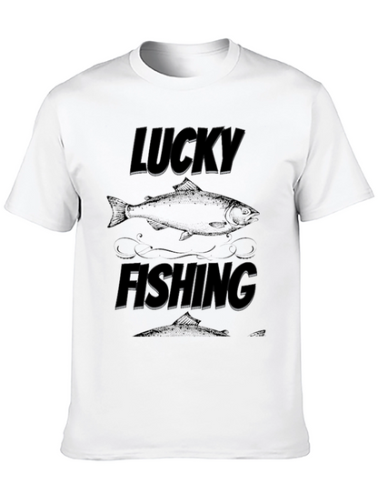 Lucky Fishing Graphic T-Shirt