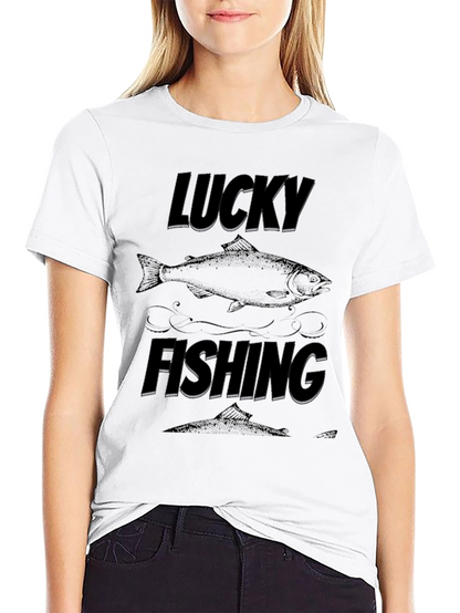Lucky Fishing Graphic T-Shirt