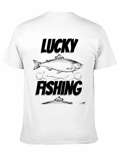 Lucky Fishing Graphic T-Shirt