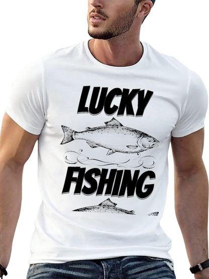 Lucky Fishing Graphic T-Shirt