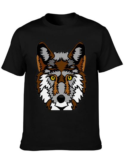 Cool Wolf Graphic Black T-Shirt