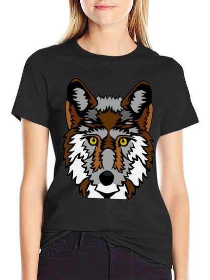 Cool Wolf Graphic Black T-Shirt
